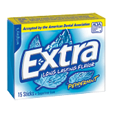 Extra  peppermint sugar free gum Left Picture